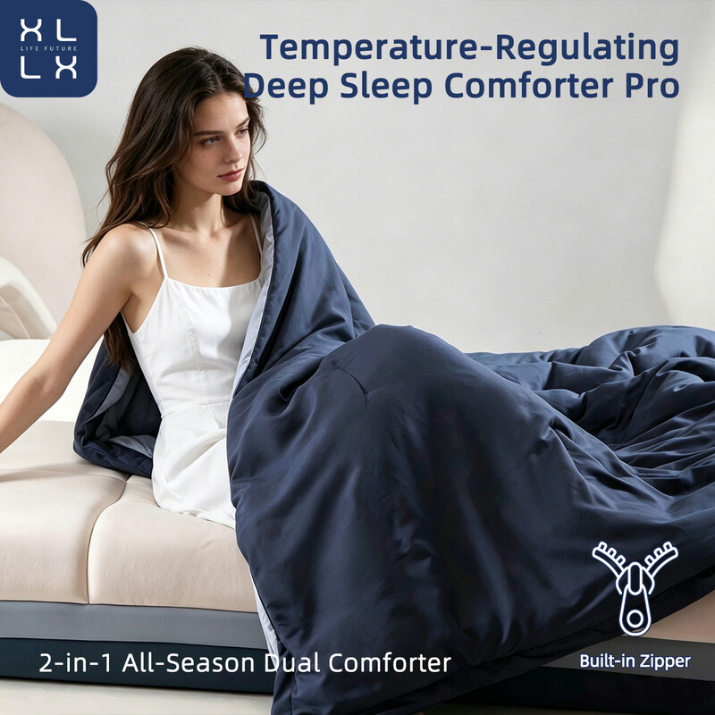 XLLX wasbaar winterdekbed Deep Sleep Pro, dubbellaags 2-in-1 dekbed met rits, hetzelfde ontwerp als Atour, universeel dekbed voor alle seizoenen, ademend en comfortabel, dubbelzijdige aanraking, 200x230 cm