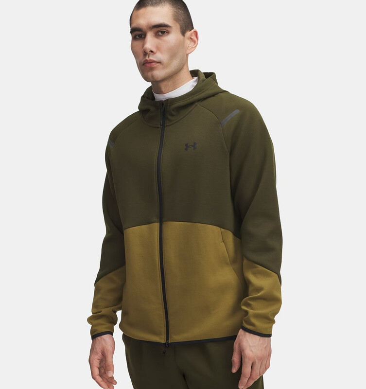 Unstoppable Fleece Men's Full-Zip Hoodie Expedition Green/Canteen Green/Black L