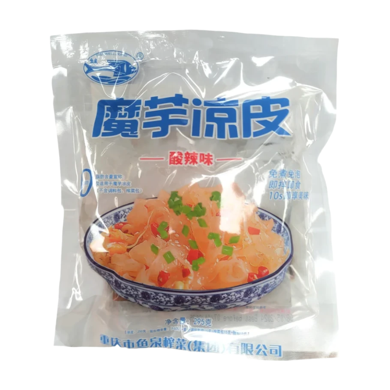 Yu Quan Ready-to-Eat Konjac Cooling Noodle Sheets (Hot & Sour Flavor) 295g
