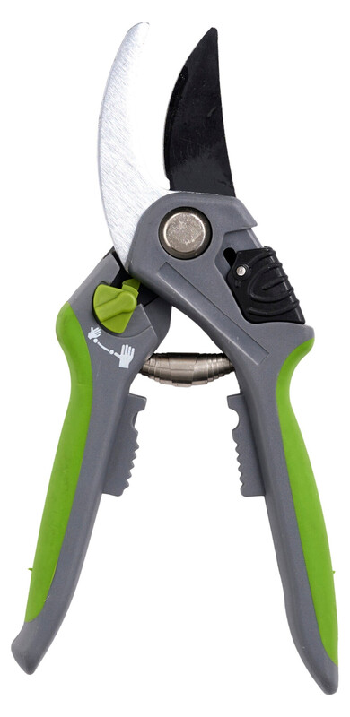 GROUW Gartenscheren mit Bypass-Mechanismus, Coolgrau, Grün