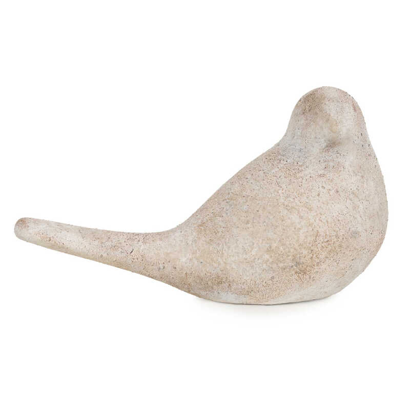 Ornament Bird Right Washed Grey