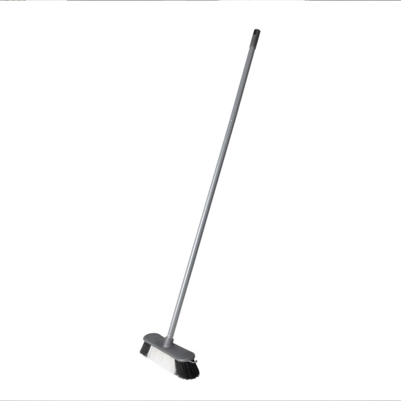 Addis Broom with 3 pc Handle - Metallic/Grey