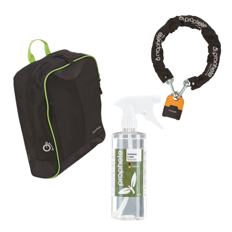 Prophete Fietsslot Fietstas Fietsreinigingsspray 3-in-1 Fietspakket