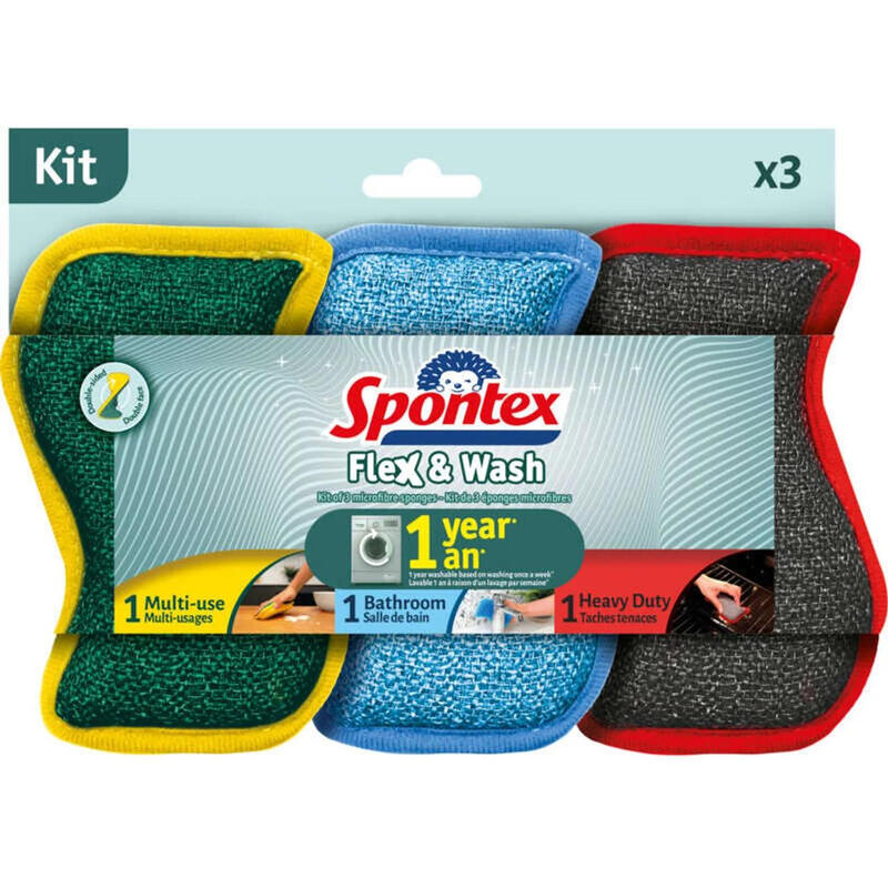 Spontex √âponges flex & wash x3 - vue 2