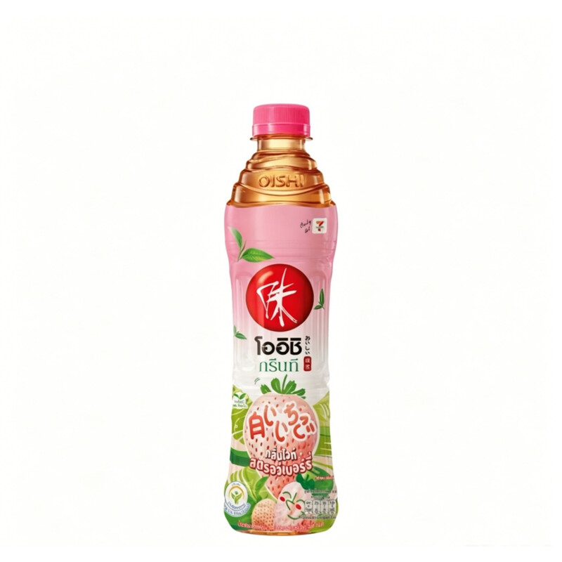 Oishi White Strawberry Green Tea Drink 400ml