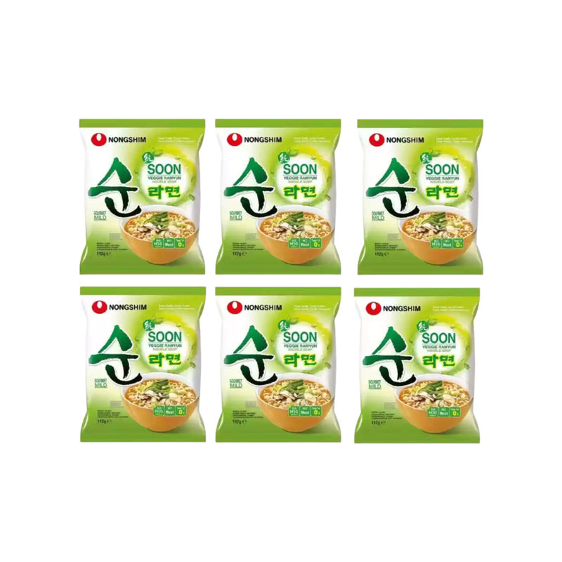 Nongshim Koreaanse-Stijl Instant Noedels - 6 x 112 g