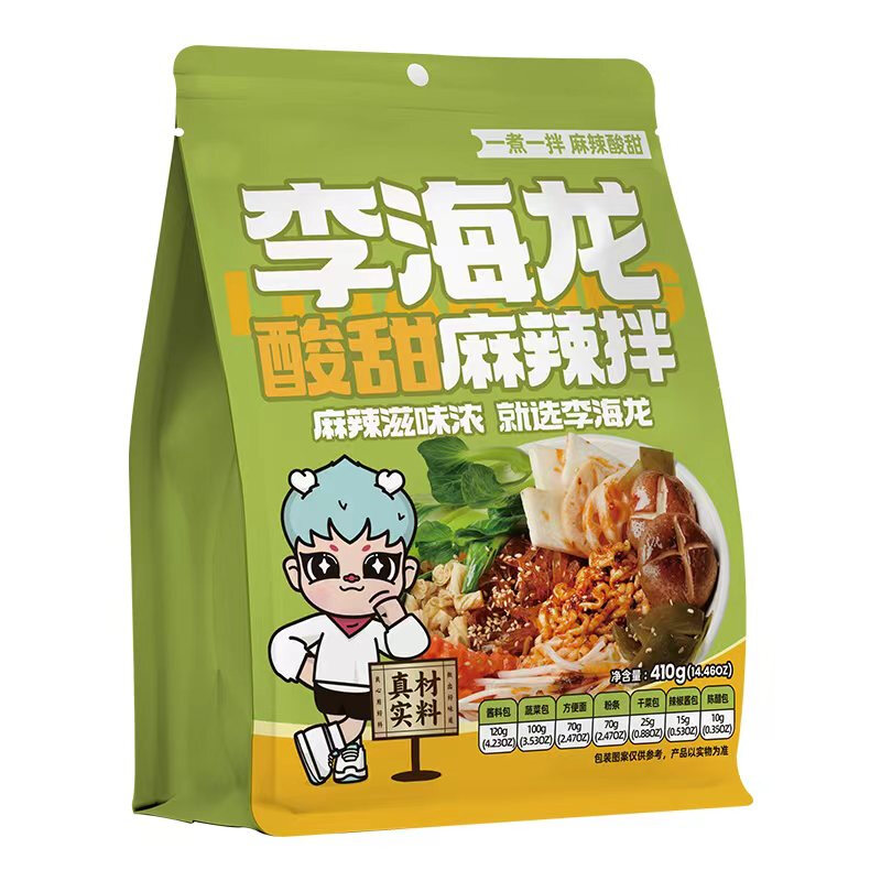 Li Hai Long Süß-Sauer-Scharfe Gemischte Nudeln, Beutel, 410 g