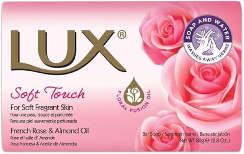 Lux Soft Touch Roos&Amandelolie Zeeptablet - 80 g