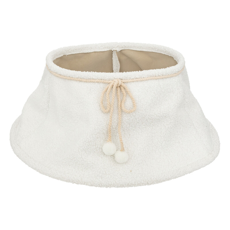 Jupe de sapin de Noël Fluffy Feeric, Blanc, 56 cm