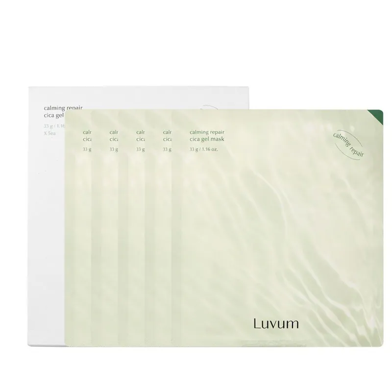 Luvum Calming Repair Cica Gel Mask, 5 sheets/box