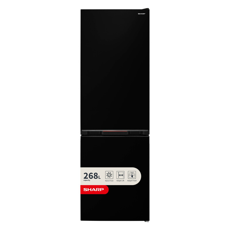 [Free Install] Sharp SJ-BB04DTXBE2-EN, 60/40, Combi Fridge Freezer with NanoFrost, 17
