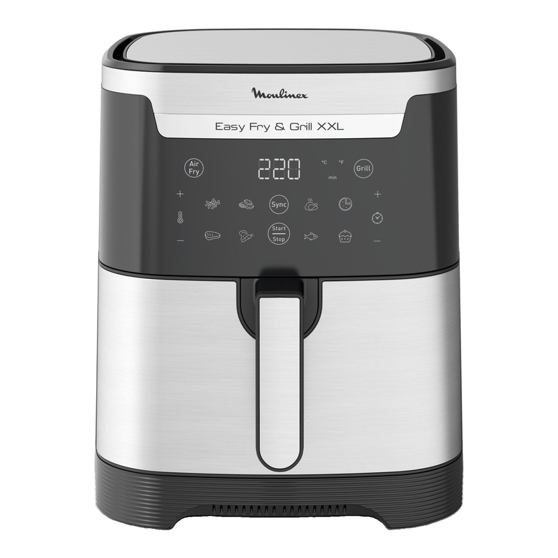 Rowenta Moulinex EZ801D10 Easy Fry & Grill XXL heteluchtfriteuse, roestvrij staal