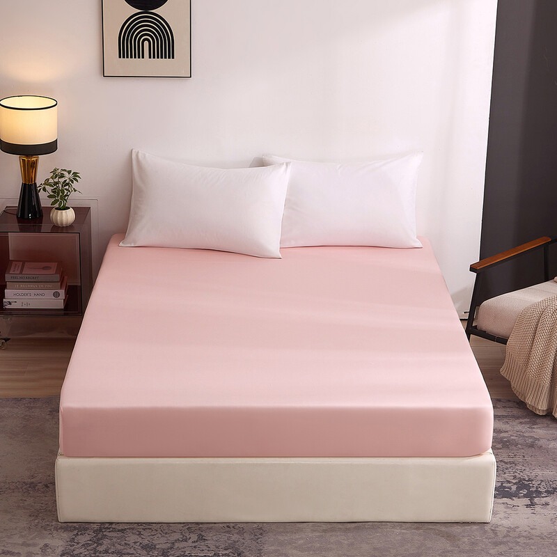 Meeallhome 100% katoen hoeslaken 90*200+30 cm roze