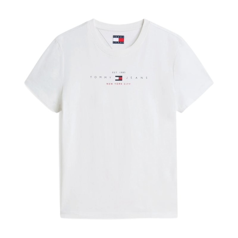 Tommy Hilfiger Jeans Women Logo Lightweight T-Shirt - Ecru
