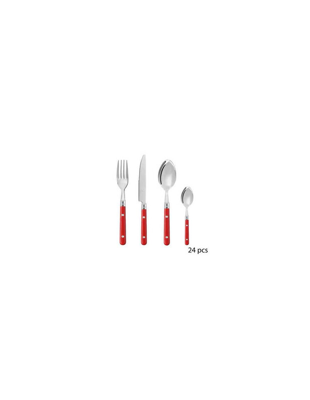 Secret de Gourmet Bistrot Plastic Bestekset - 24 stuks, Inclusief Rek