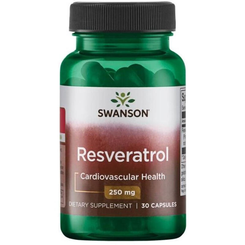 Swanson Red Resveratrol Antioxidant 250Mg Daily Wellness Support Capsules - 30 Capsules