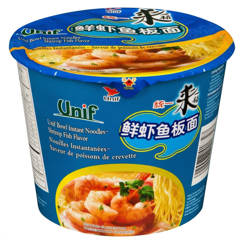 Uni-President Unif Noodles Bowl Shrimp Fish 108G