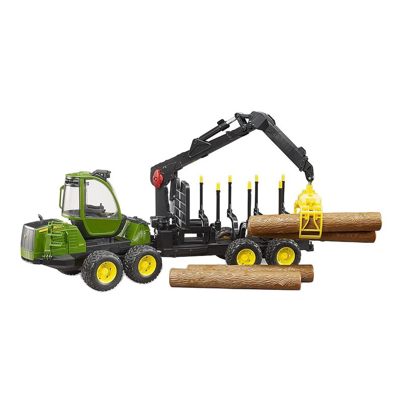 BRUDER 02133 John Deere 1210E Forwarder Plus Zubehör