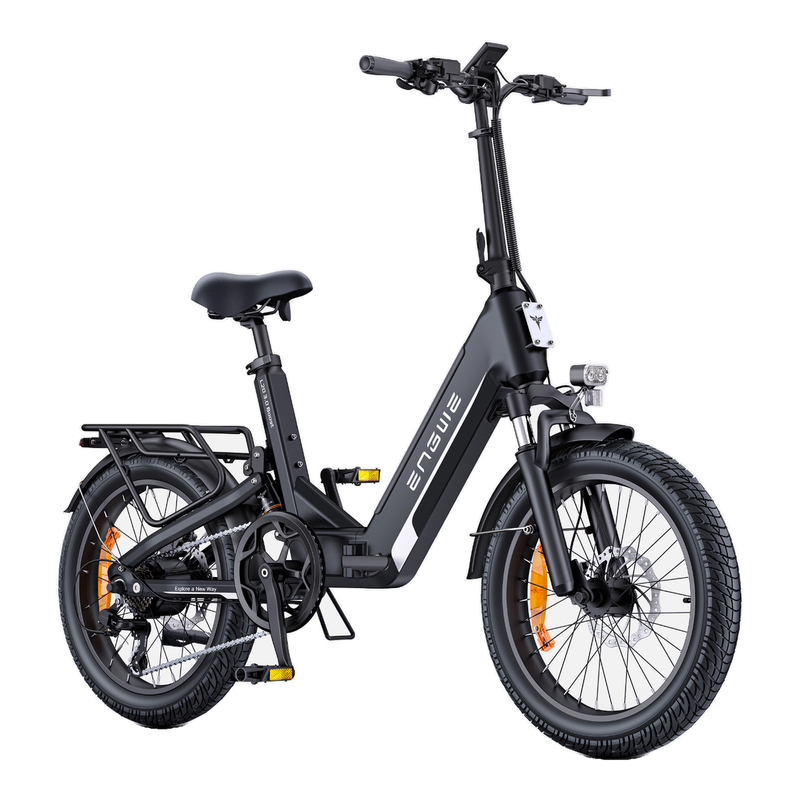 ENGWE L20 3.0 Boost elektrische fiets, met app, 48 V 13,5 Ah accu tot 135 km, koppelsensor en hydraulische remmen, 20 x 3,0 banden, oplaadtijd 2 uur - zwart