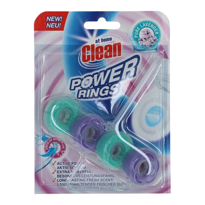 At Home Clean Toiletblok – Power Rings Lavendel 40 g