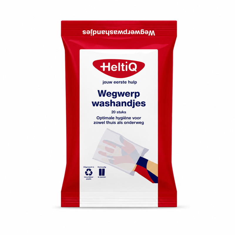 HeltiQ Wegwerpwashandjes, 1 zak, 20 stuks