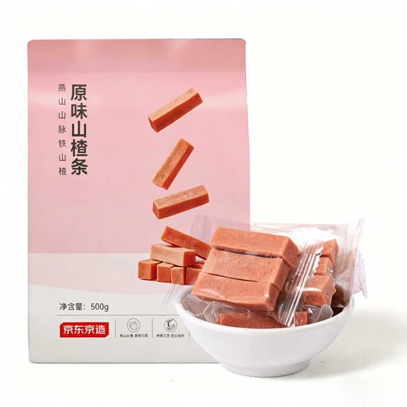 J.ZAO Original Hawthorn Strips 500 g, Preserved‑Fruit Snack, No Artificial‑Color Added