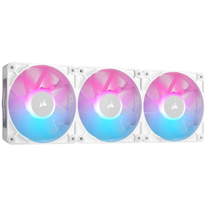 CORSAIR RX RGB Series, iCUE LINK RX120 RGB White, 120mm RGB Fan, Triple Fan Kit