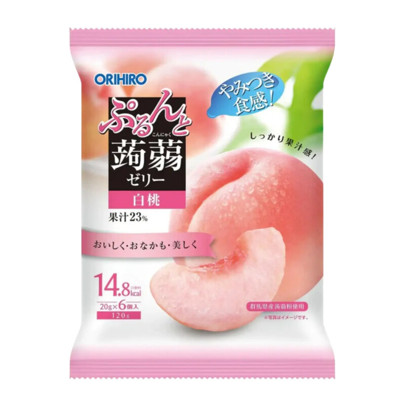 prunto konjac jelly peach 6pcs 120g
