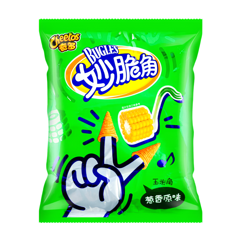 Cheetos Green Bugles Corn Snacks Onion Flavour 65G