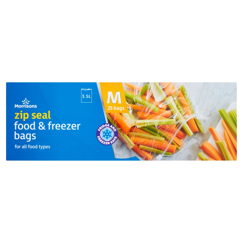 Medium Zip Seal Food & Freezer 25 Bags