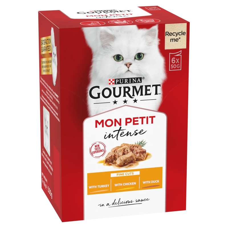 Mon Petit Adult Cat Food with Duck, Chicken & Turkey 6 x 50g (300g)