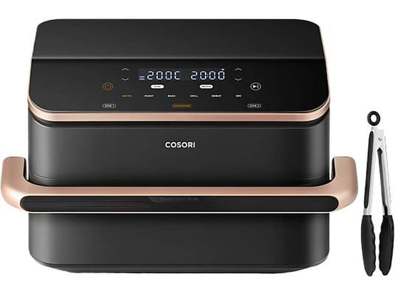 Cosori Dual Blaze Twinfry 10L Slimme Airfryer - Dual Blaze-technologie - Omzetbare zones 10L/5L+5L - 8-in-1-functies - VeSync-app-bediening