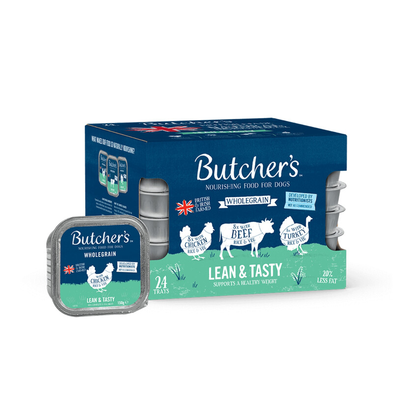Butchers Lean & Tasty Low Fat Dog Food Trays 24X150g