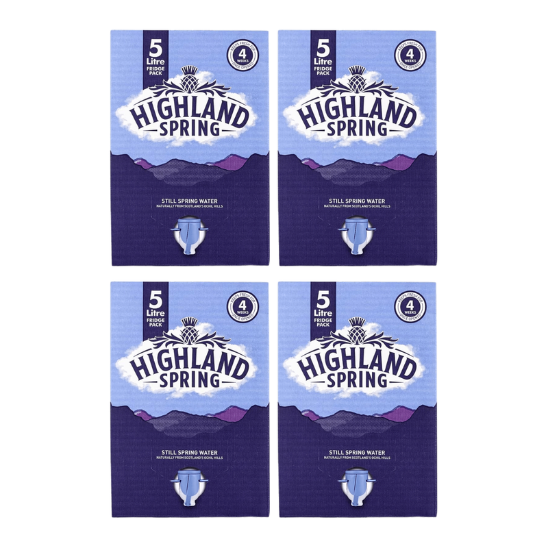 4 x Highland Spring Still Water 5L