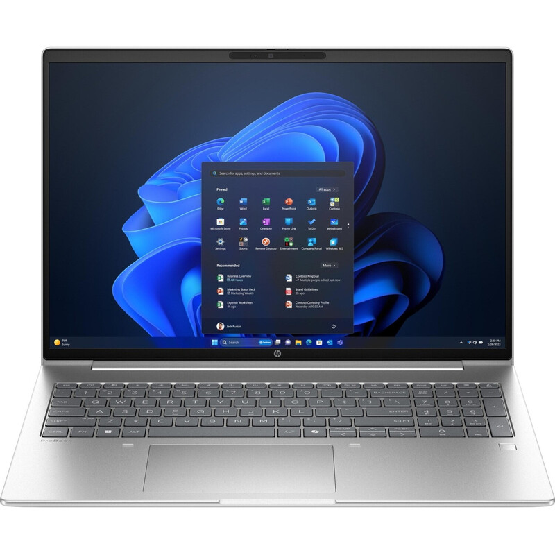 HP ProBook 4 16 G1i Notebook AI - 177-Grad-Scharnierdesign - Intel Core Ultra 7 255U / 2 GHz - Win 11 Pro - Intel Graphics - 32 GB RAM - 1 TB SSD NVMe - 40,6 cm (16 Zoll) IPS 1920 x 1200 - Wi-Fi 7