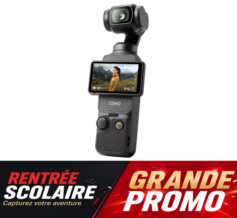 【Rentrée-scolaire】DJI Osmo Pocket 3, Appareil photo numérique avec capteur CMOS 1 pouce, vidéo 4K à 120 ips, stabilisation 3 axes, suivi des visages et des objets, écran tactile rotatif de 2 pouces pour la photographie, le vlogging et YouTube