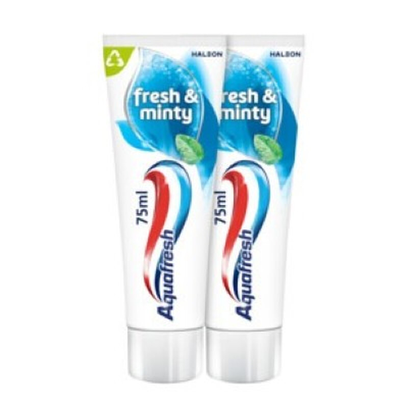 Aquafresh Fresh & Minty 3-in-1 tandpasta, 2x75ml