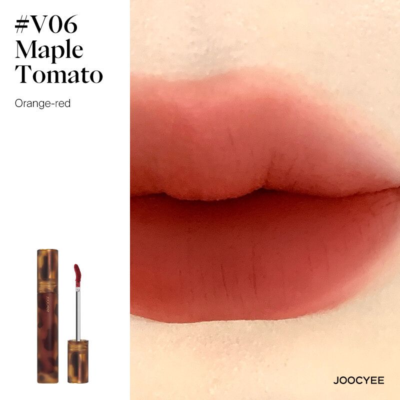 Joocyee Fluffy Matte Lipgloss V06# Maple Tomato