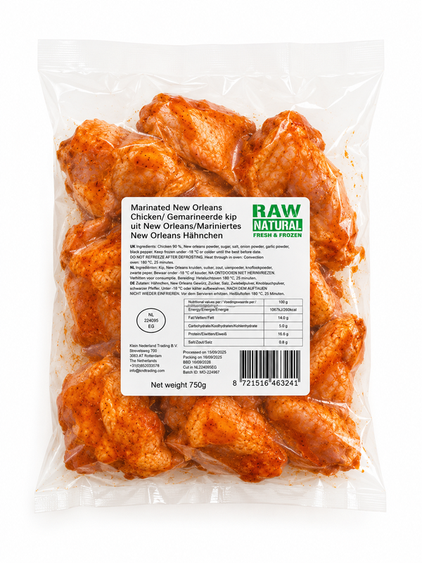 New Orleans-stijl geroosterde kippenvleugels en -dijen 750 g