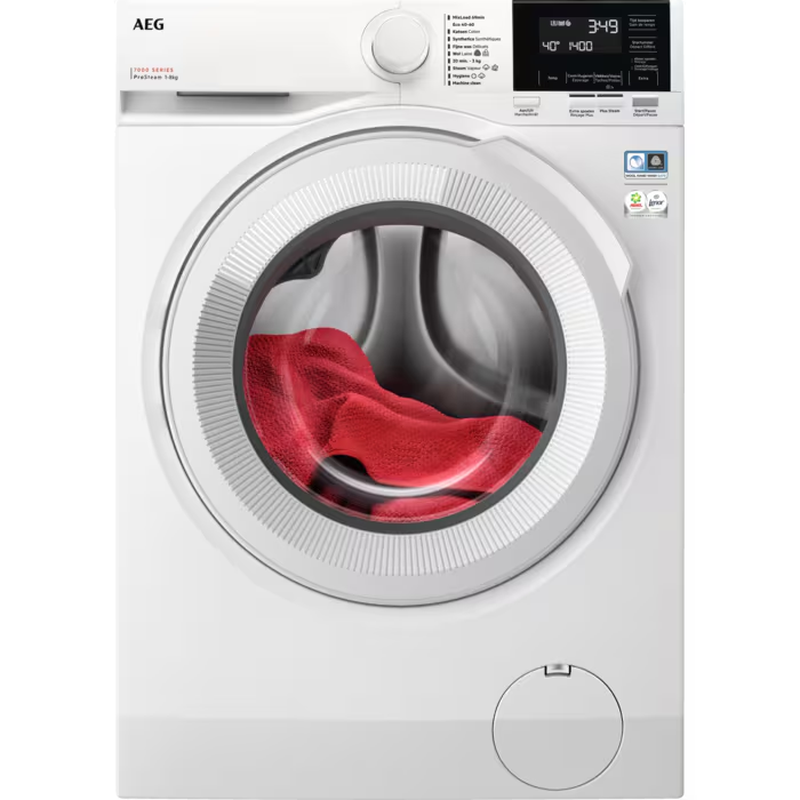 AEG LR73R862 Wasmachine – 7000-serie – ProSteam – 8 kg – 1600 rpm – PreciseWash – Inverter Motor+ – Energieklasse A – Wit