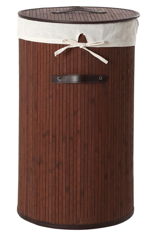 Kankyo Dark Brown Round Laundry Hamper