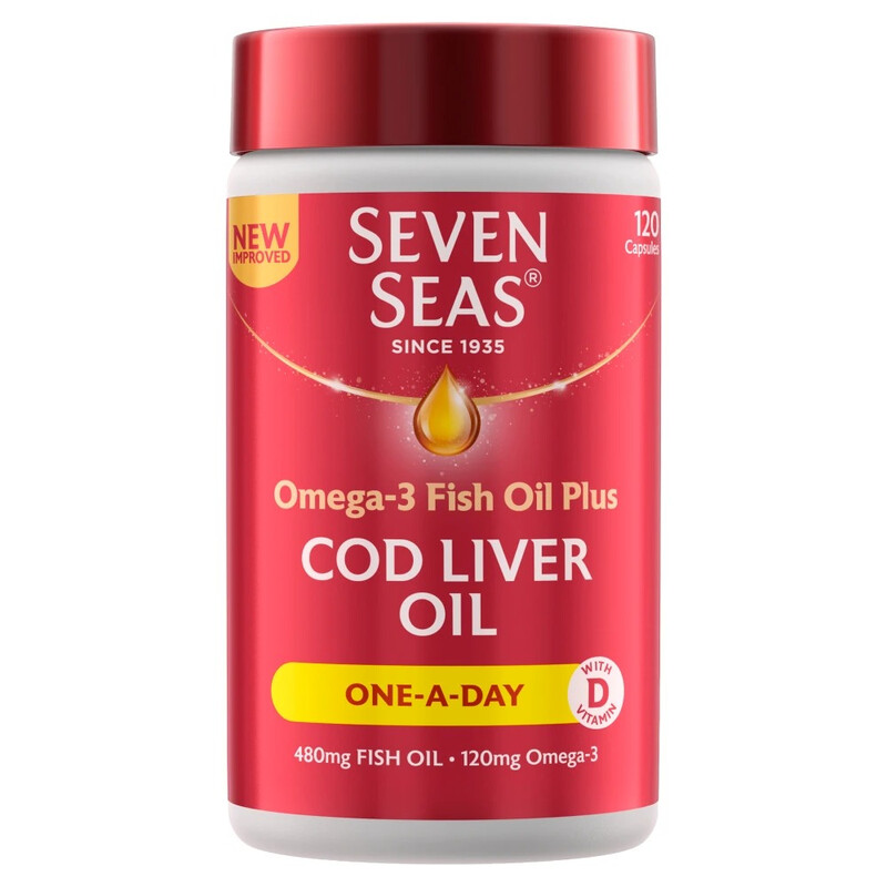Omega 3 Fish Oil Plus Cod Liver Oil Capsules - 120 Capsules