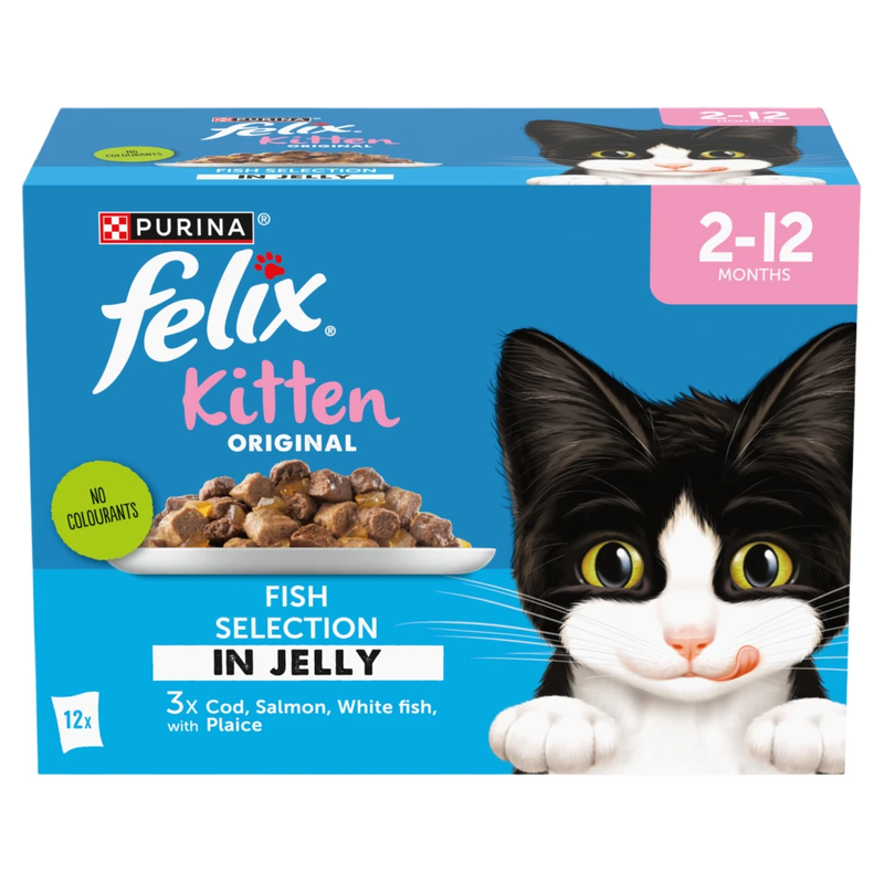 Original Kitten Fish Selection in Jelly Wet Cat Food 12x85g