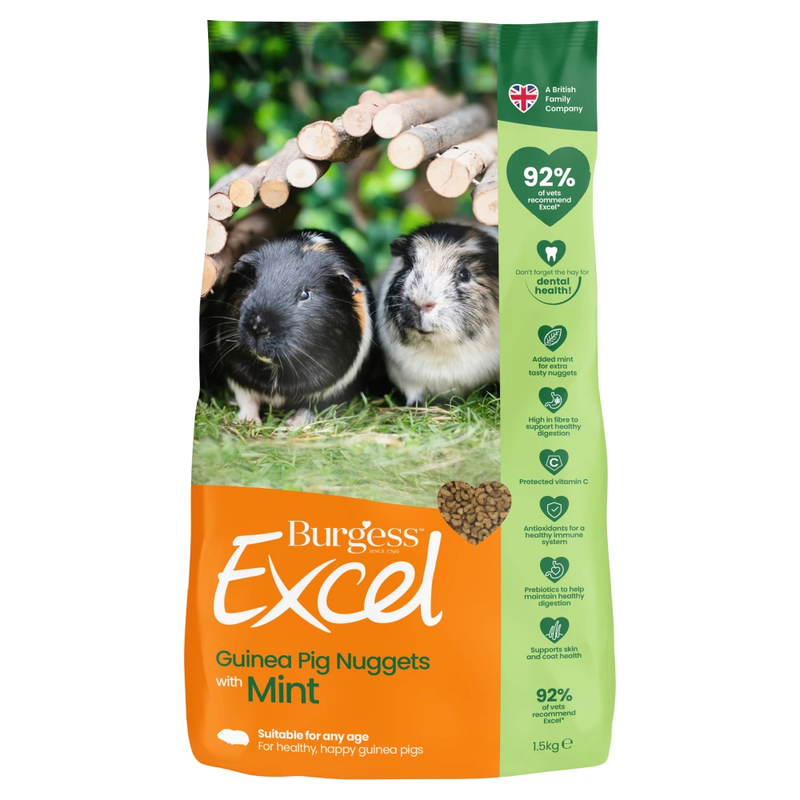 Excel Guinea Pig Nuggets With Mint 1.5kg