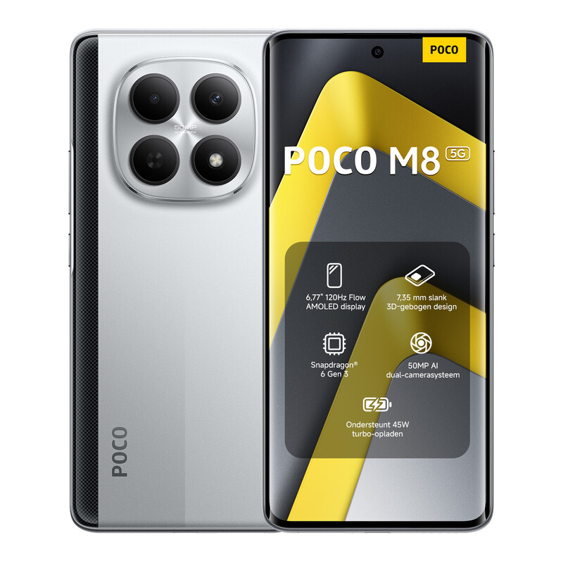 Xiaomi POCO M8 5G - 8GB - 512GB - Zilver