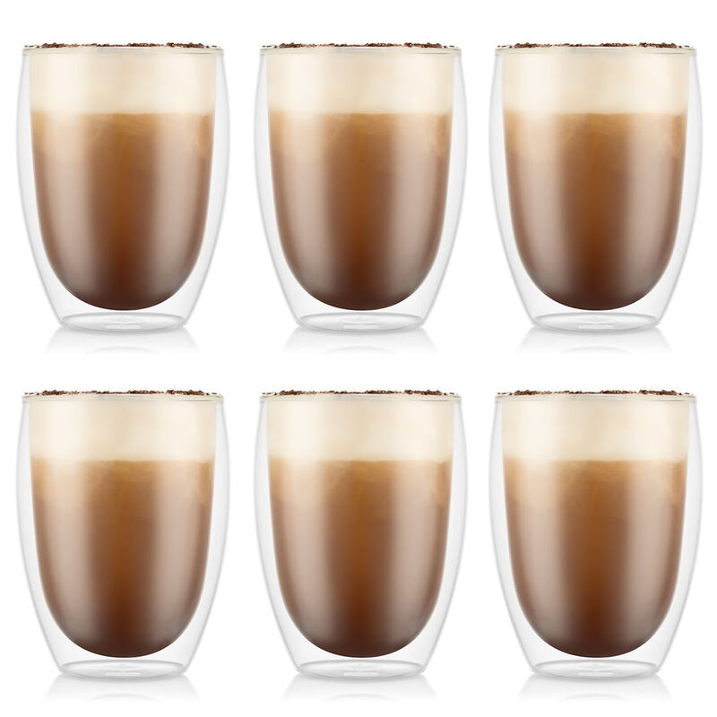 PAVINA Set of 6 - 350ml Double Walled Thermo Glasses - Medium