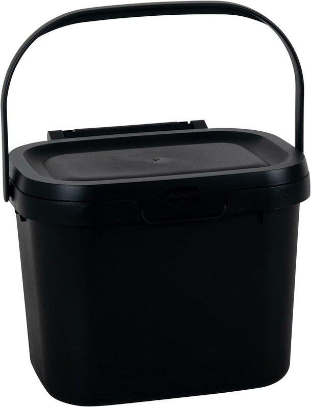 Everyday Kitchen Food Waste Compost Caddy Bin, 4.5L - Black