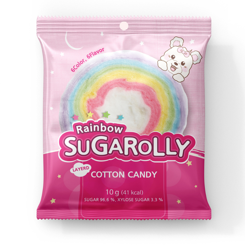 Sugarolly Rainbow Layered Cotton Candy