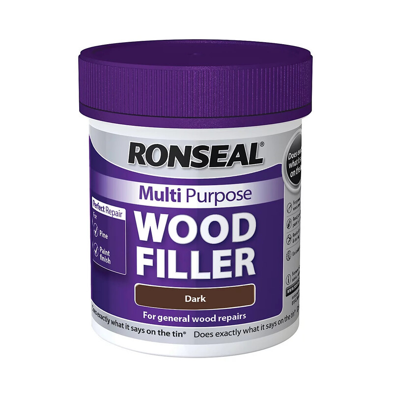 Ronseal Multi Purpose Wood Filler Interior & Exterior Tub - Dark – 250g