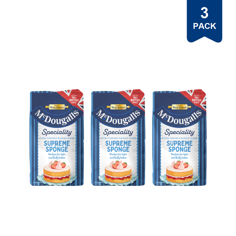 McDougalls Supreme Sponge Flour 1kg (3 Packs)